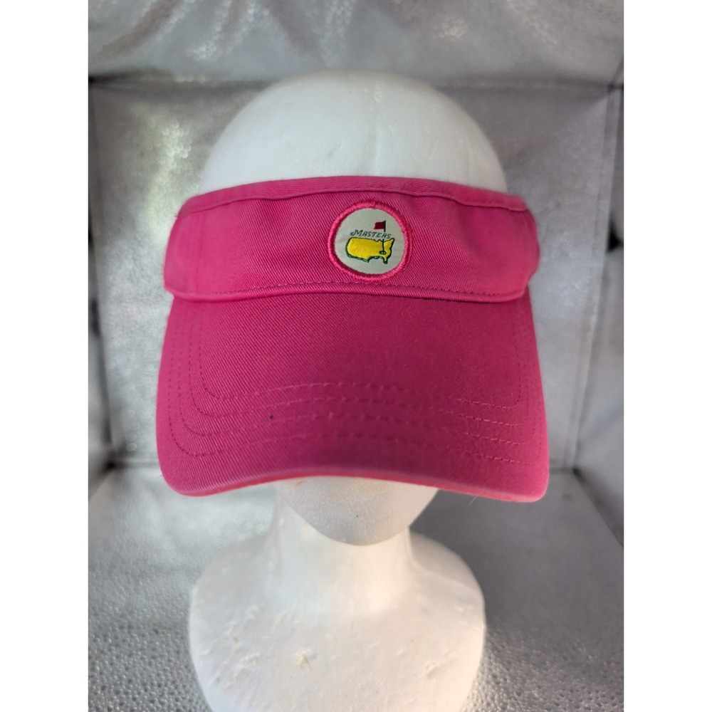 Masters Golf Magnolia Lane Pink Visor Adjustable Hat 100% Cotton Women's
